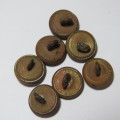 SA Medical Corps WW2 and earlier - Lot of 7 small brown buttons