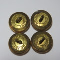 South African Navy - Lot of 4 buttons with King`s crown and small SA made by Gaunt, London
