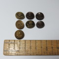 South African Air force buttons - 7 Smaller size buttons - All different makers