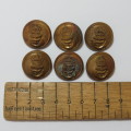 Royal Navy Buttons King`s crown lot of 6 buttons made by JR Gaunt and Sons