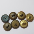 South African Air force lot of 7 buttons - All different makers