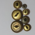 South African Air force buttons - 7 Different sizes