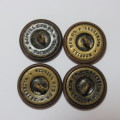 US Army General Service buttons lot of 4 Scoville MFG Co buttons made 1902 to 1918