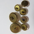 BSAP Lot of 7 uniform buttons - No back markings - 2 Large and 5 small