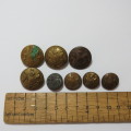 British Military Brass buttons - 4 Large and 4 medium - As a lot
