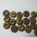 British Military Brass Buttons - Lot of 19 all from different makers - Hard to get