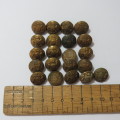 South African Defense Force military buttons - Lot of 20 early small buttons with no makers mark