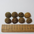 South African Air force buttons - Lot of 8 buttons - All different makers