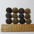 South African Air force buttons - 3 Different sizes - All made by Smith and Wright Ltd, Birmingham