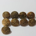 South African Air force buttons smaller size - Lot of 9 different makers/periods - Very hard to get