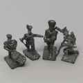 Lot of 4 Vintage lead soldiers