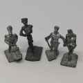 Lot of 4 Vintage lead soldiers