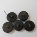 Navy Buttons with King`s Crown lot of 5 - Bakelite