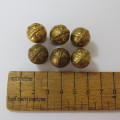 French Artillery WW1/WW2 screw in buttons - Set of 6