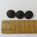 General Post Office Bakelite buttons - King`s crown lot of 3