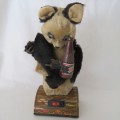 Vintage Drinking panda tin toy - Battery operated - Not working - Needs some TLC - One leg missing