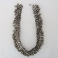Low Grade silver choker necklace with bells - Weighs 123,5 g