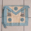 Vintage Masonic Apron - Blue and white - 33 x 40 cm