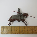 Vintage lead soldier knight on horse