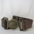 WW1 British Army leather belt - Length 102 cm