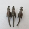 Troop of 35 vintage lead kangaroos