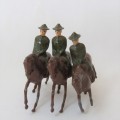 Lot of 3 vintage mounted troops lead soldiers