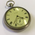 Antique 1903 Elgin pocketwatch in silveroid case - serial 14370036 - open face - working
