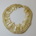 Vintage mother of pearl choker necklace - Length 39 cm