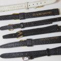 Lot of 6 leather ladies watch straps