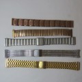 Lot of 5 vintage mens watch straps