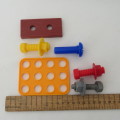 Plastic bolts and nuts for younger children - Play set - 86 Pieces with tool case