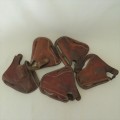 Lot of 5 leather holsters for .32 revolvers with 2 inch barrels