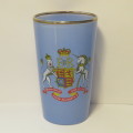 Coronation of Queen Elizabeth 2 - June 1953 - Blue glass with gold trimming