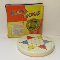 Vintage Chinese Checkers + Solitaire board game in original box