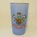 Coronation of QE 2 June 2nd 1953 - Opaque blue glass with gold trimming