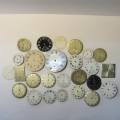 Lot of 25 mixed watch face plates - Some enameled
