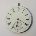 Antique pocket watch movement - Seems to be working - Enameling of dial intact - Sold as parts