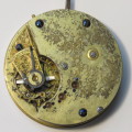 Antique pocket watch movement - Seems to be working - Enameling of dial intact - Sold as parts