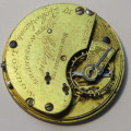 Rotherhams London pocket watch movement - No hour or second hand - Face plate intact - Movement runn