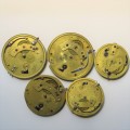 Lot of 5 antique pocket watch movements for spares