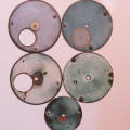 Lot of 7 pocket watch faces with enameling - Some fine cracks & chips