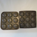 2 Vintage cookie baking trays