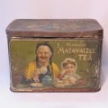 Ouma Mazawattee tea tin with over 900 antique and vintage buttons