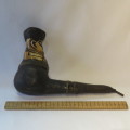 West African vintage pipe with copper thread - Repaired