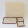 Set of 3 Pandora photo frames - Never used