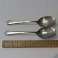 Lot of 2 Sheffield Dishing up spoons - Nickel silver