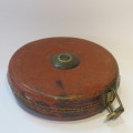 Rabone`s metallic wired measuring tape in leather case - Vintage