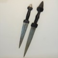 Southern Algeria Tuareg daggers - Original Leather clad with bloodletting spikes - Top quality