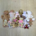 Lot of 24 vintage Teddy Bear soft toys