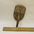 Vintage brass door lock handle